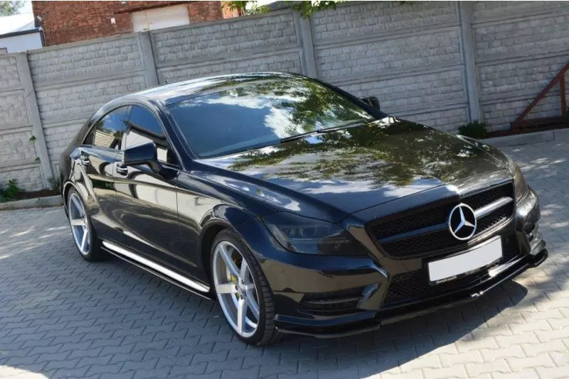 Maxton Design Frontlippe für Mercedes CLS C218 AMG-Line Hochglanz schwarz – Ansicht 3