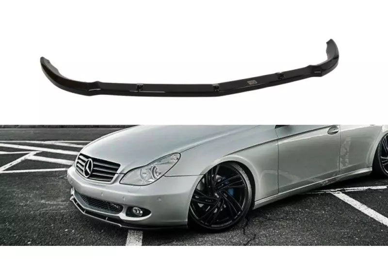 Maxton Design Frontlippe für Mercedes CLS C219 Serie Hochglanz schwarz – Ansicht 1