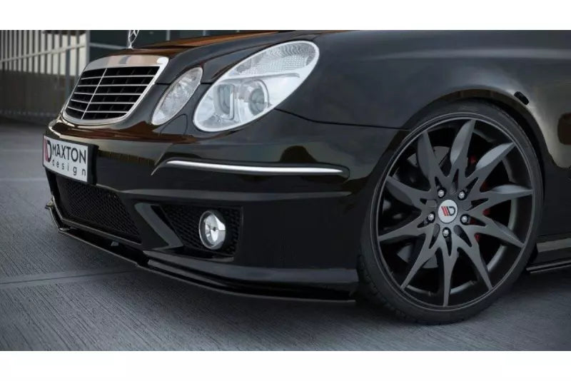 Maxton Design Frontlippe für Mercedes E-Klasse W211 AMG Facelift Hochglanz schwarz – Ansicht 1