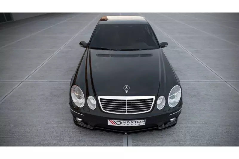 Maxton Design Frontlippe für Mercedes E-Klasse W211 AMG Facelift Hochglanz schwarz – Ansicht 2