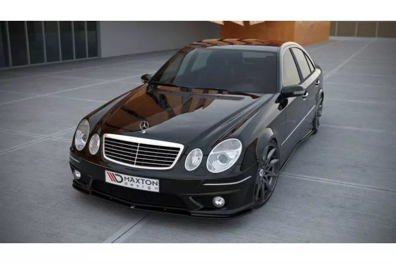 Maxton Design Frontlippe für Mercedes E-Klasse W211 AMG Facelift Hochglanz schwarz – Ansicht 3