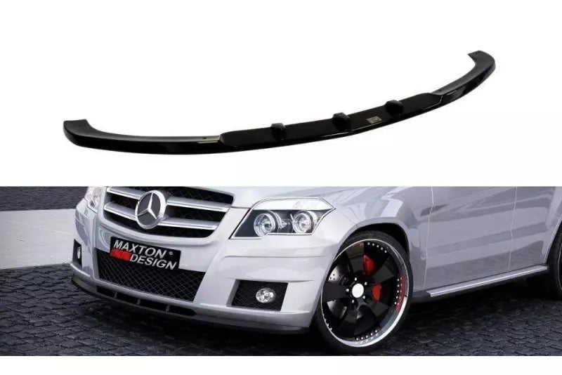 Maxton Design Frontlippe für Mercedes GLK W204 (für Standard Stoßstange) Hochglanz schwarz – Ansicht 1