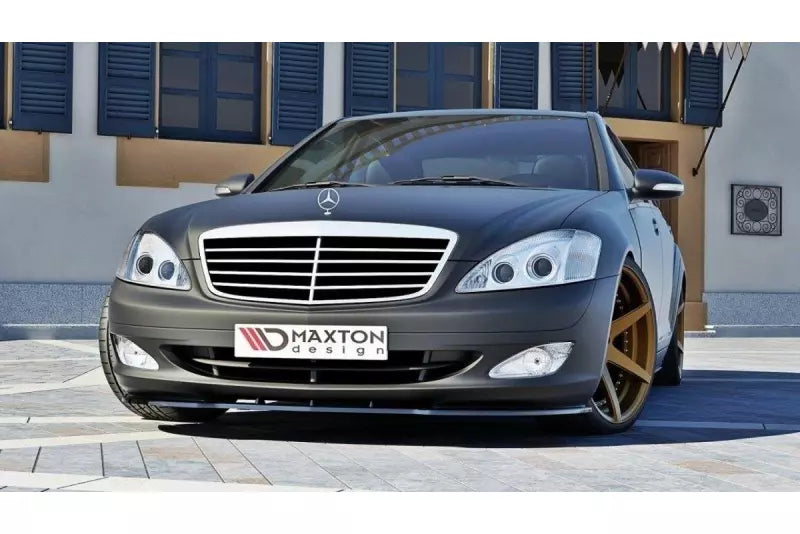 Maxton Design Frontlippe für Mercedes S-Klasse W221 Hochglanz schwarz – Ansicht 2