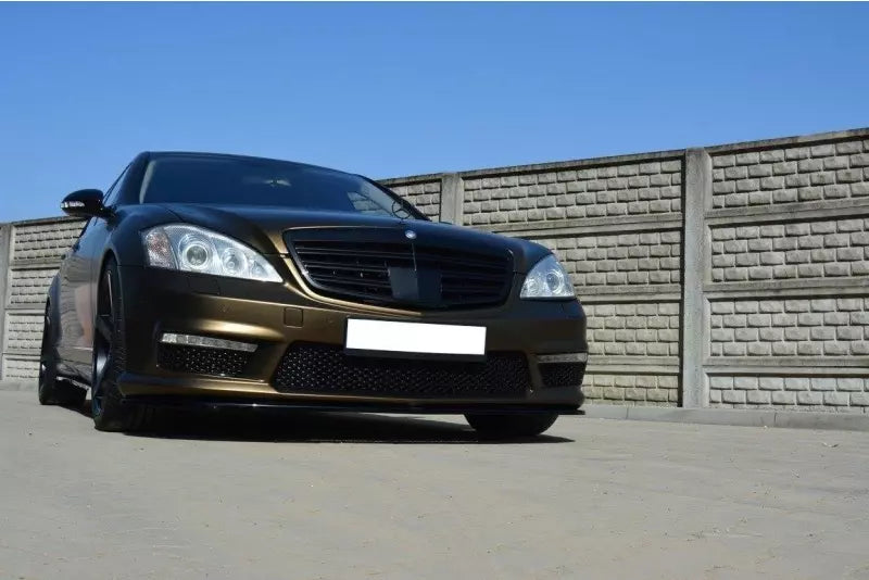 Maxton Design Frontlippe für Mercedes S-Klasse W221 AMG Hochglanz schwarz – Ansicht 3