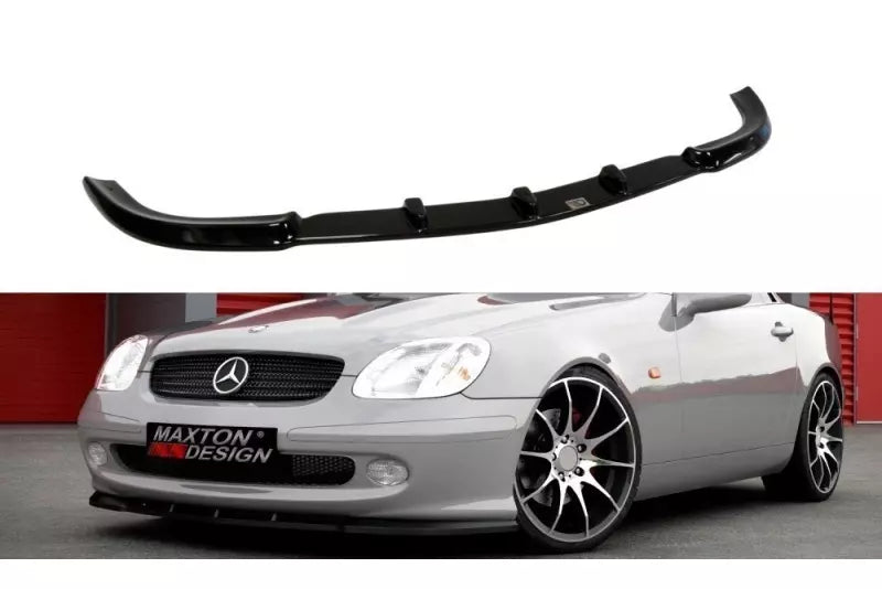 Maxton Design Frontlippe für Mercedes SLK R170 Hochglanz schwarz – Ansicht 1