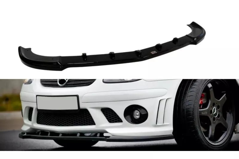 Maxton Design Frontlippe für Mercedes SLK R170 für AMG 204 Stoßstange Hochglanz schwarz – Ansicht 1