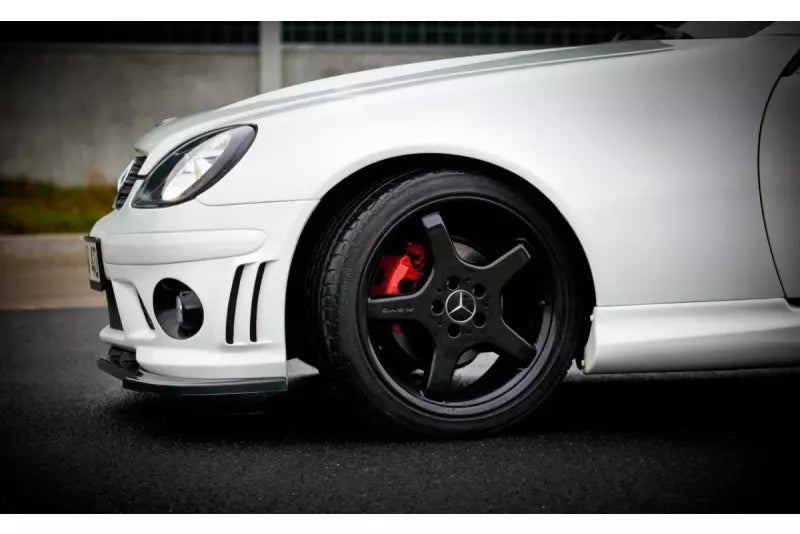 Maxton Design Frontlippe für Mercedes SLK R170 für AMG 204 Stoßstange Hochglanz schwarz – Ansicht 2