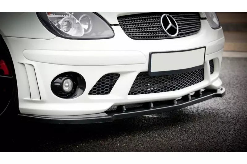 Maxton Design Frontlippe für Mercedes SLK R170 für AMG 204 Stoßstange Hochglanz schwarz – Ansicht 3
