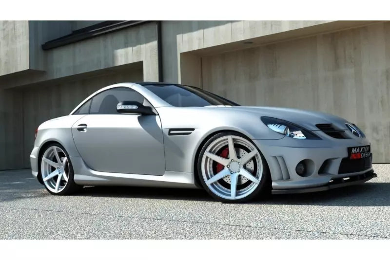 Maxton Design Frontlippe für Mercedes SLK R171 (für ME-SLK-R171-AMG204-F1) Hochglanz schwarz – Ansicht 1