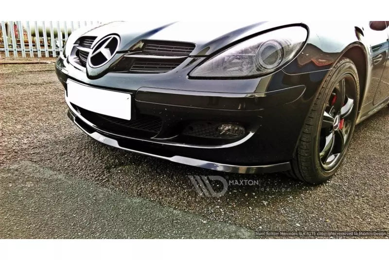 Maxton Design Frontlippe für Mercedes SLK R171 Serie Hochglanz schwarz – Ansicht 1