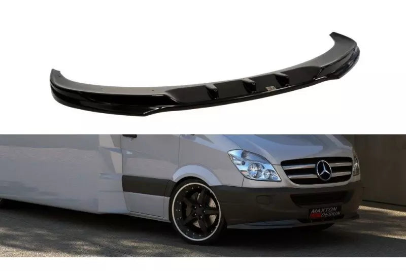 Maxton Design Frontlippe für Mercedes Sprinter 2006-2012 Hochglanz schwarz – Ansicht 1