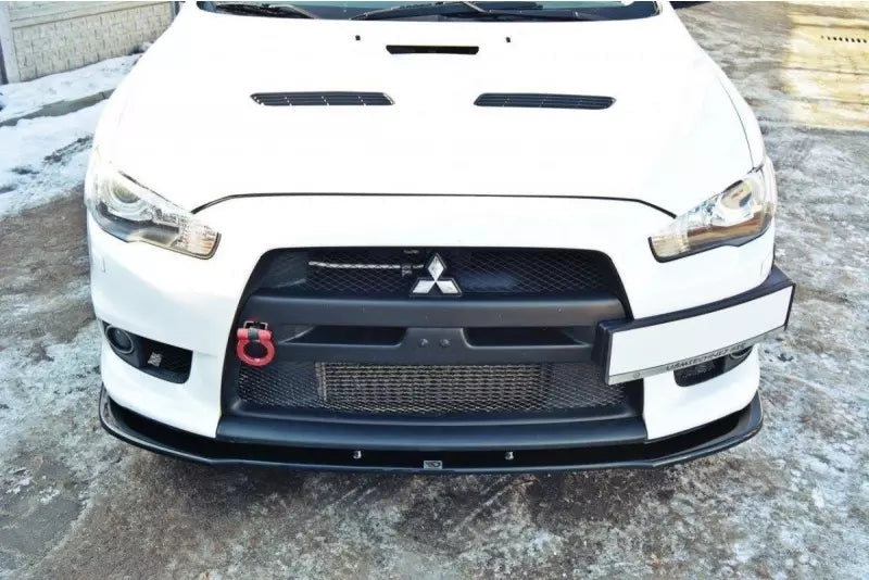Maxton Design Frontlippe V.1 für Mitsubishi Lancer Evo X Hochglanz schwarz – Ansicht 2