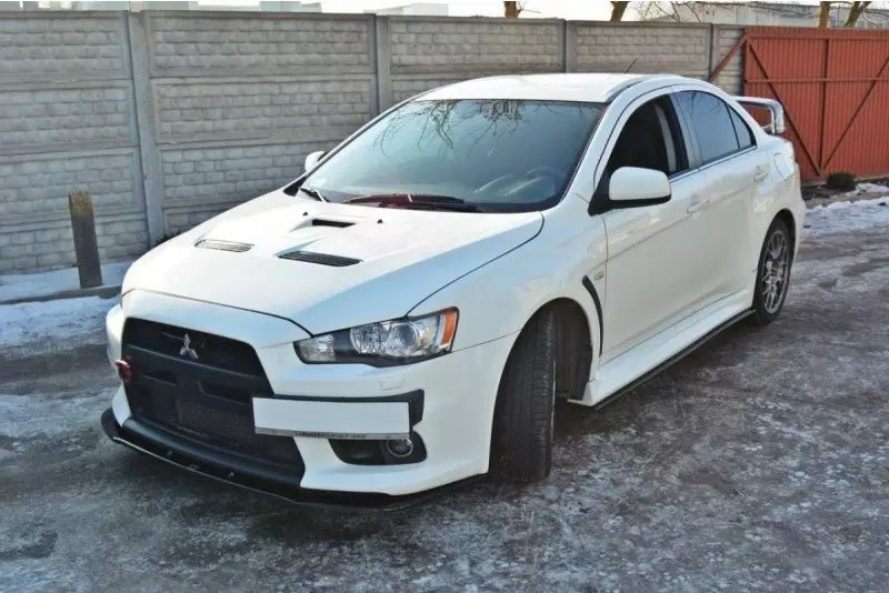Maxton Design Frontlippe V.1 für Mitsubishi Lancer Evo X Hochglanz schwarz – Ansicht 4