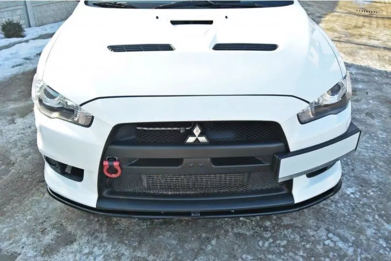 Maxton Design Frontlippe V.2 für Mitsubishi Lancer Evo X Hochglanz schwarz – Ansicht 2