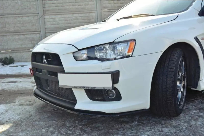 Maxton Design Frontlippe V.2 für Mitsubishi Lancer Evo X Hochglanz schwarz – Ansicht 3