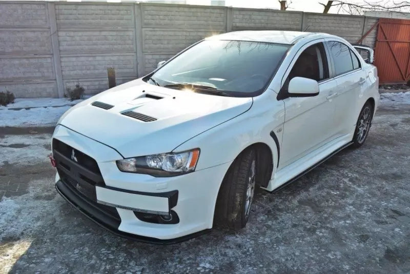 Maxton Design Frontlippe V.2 für Mitsubishi Lancer Evo X Hochglanz schwarz – Ansicht 4