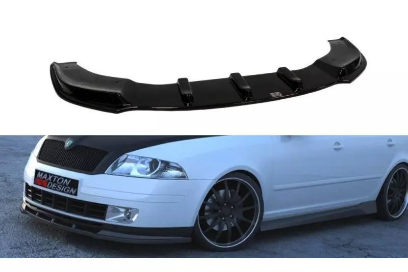 Maxton Design Frontlippe für Skoda Octavia 2 II 1Z vor Facelift Hochglanz schwarz – Ansicht 1