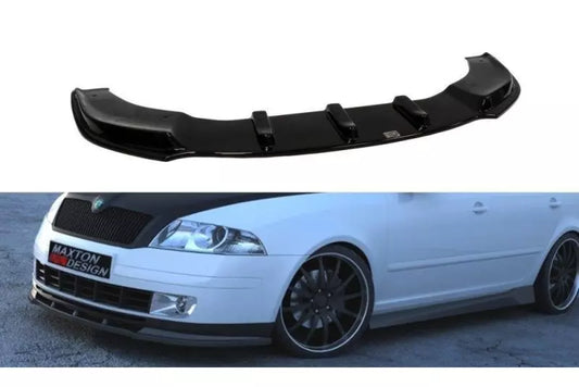 Maxton Design Frontlippe für Skoda Octavia 2 II 1Z vor Facelift Hochglanz schwarz – Ansicht 1