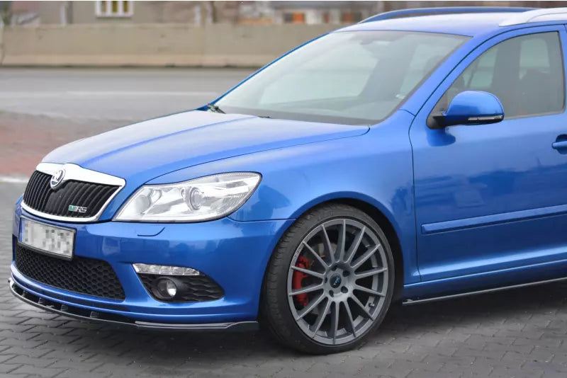 Maxton Design Frontlippe V.1 für Skoda Octavia RS 2 II 1Z Facelift Hochglanz schwarz – Ansicht 1