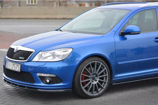 Maxton Design Frontlippe V.1 für Skoda Octavia RS 2 II 1Z Facelift Hochglanz schwarz – Ansicht 1