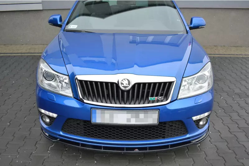 Maxton Design Frontlippe V.1 für Skoda Octavia RS 2 II 1Z Facelift Hochglanz schwarz – Ansicht 2
