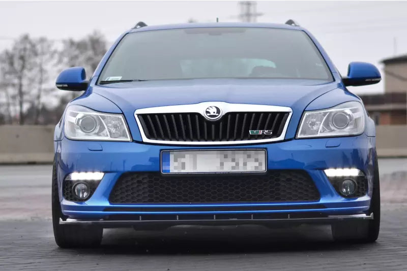 Maxton Design Frontlippe V.1 für Skoda Octavia RS 2 II 1Z Facelift Hochglanz schwarz – Ansicht 3