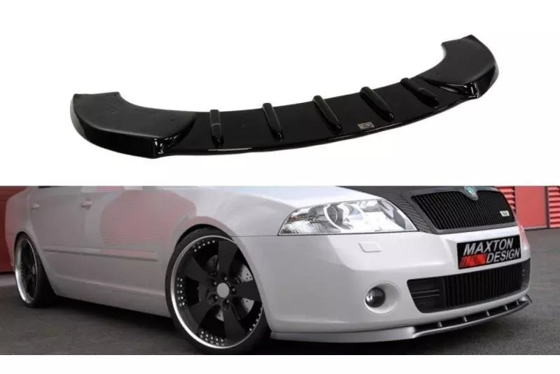 Maxton Design Frontlippe für Skoda Octavia RS 2 II 1Z vor Facelift Hochglanz schwarz – Ansicht 1