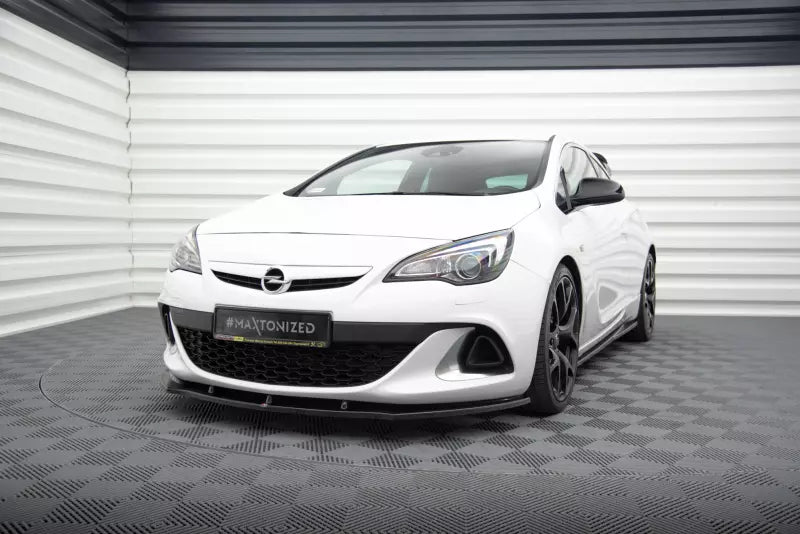 Maxton Design Frontlippe V.1 für Opel Astra J OPC / VXR Hochglanz schwarz – Ansicht 1