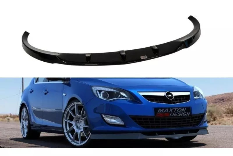 Maxton Design Frontlippe für Opel Astra J vor Facelift Hochglanz schwarz – Ansicht 1