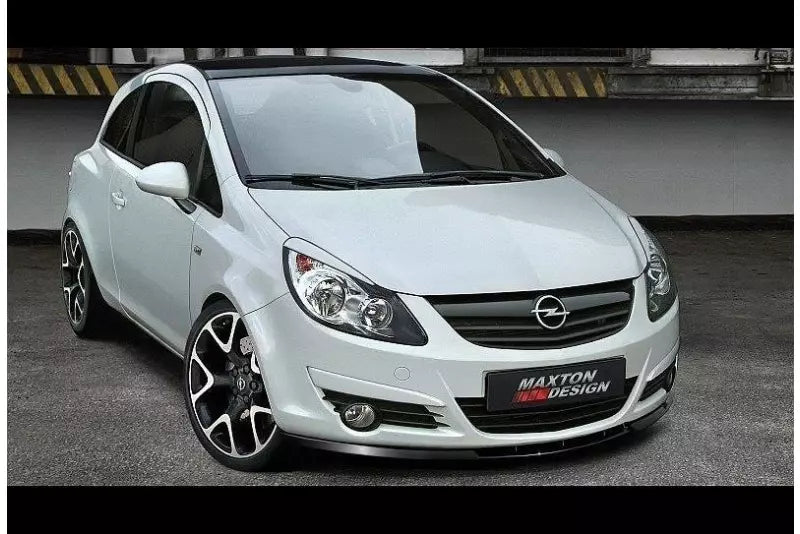 Maxton Design Frontlippe für Opel Corsa D vor Facelift Hochglanz schwarz – Ansicht 1