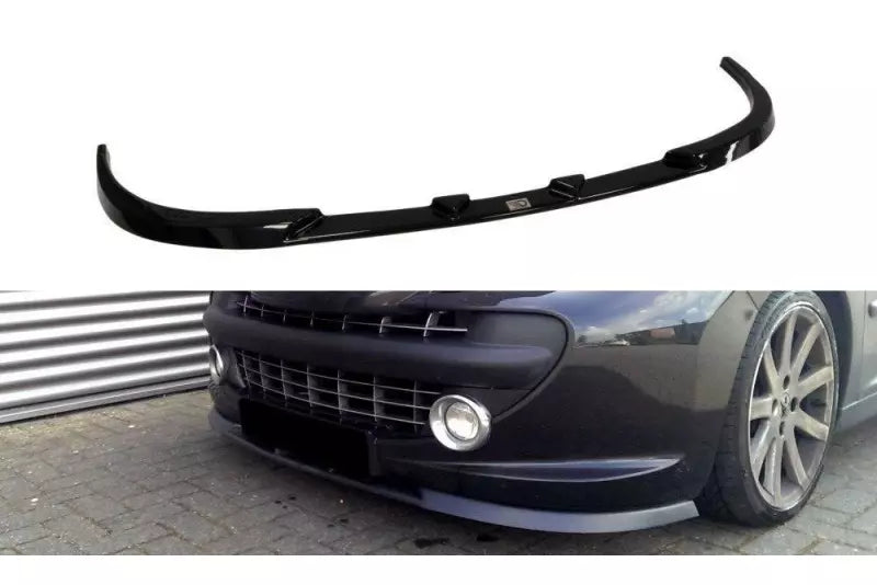 Maxton Design Frontlippe für Peugeot 207 vor Facelift Hochglanz schwarz – Ansicht 1