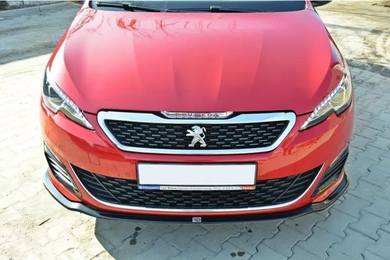 Maxton Design Frontlippe V.1 für Peugeot 308 II GTI Hochglanz schwarz – Ansicht 2