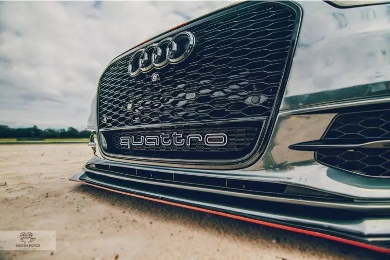 Maxton Design Street Pro Frontlippe V.2 für Audi A6 C7 S-Line Hochglanz schwarz – Ansicht 3