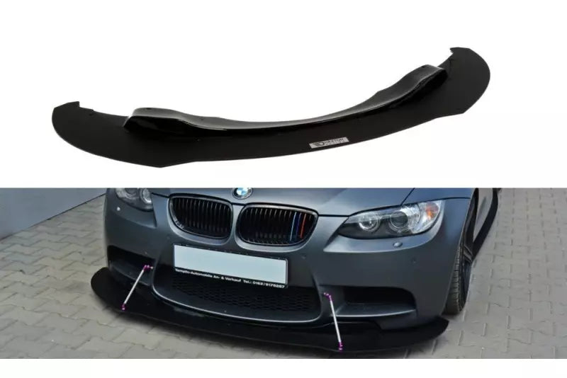 Maxton Design Street Pro Frontlippe V.2 für BMW M3 E92 / E93 vor Facelift Hochglanz schwarz – Ansicht 1