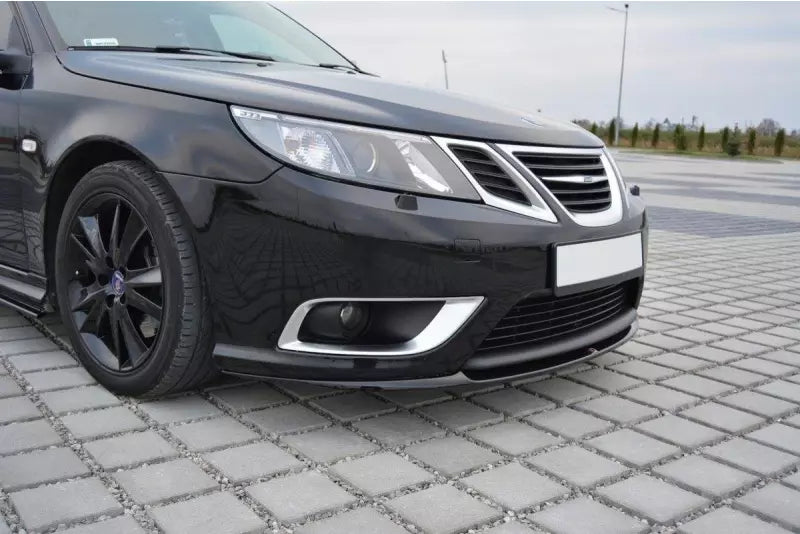 Maxton Design Frontlippe für Saab 9-3 Aero II Facelift Hochglanz schwarz – Ansicht 1