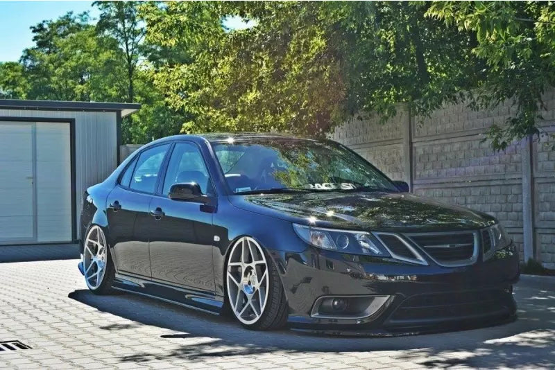 Maxton Design Frontlippe für Saab 9-3 Turbo X Hochglanz schwarz – Ansicht 2