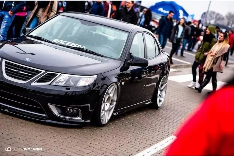Maxton Design Frontlippe für Saab 9-3 Turbo X Hochglanz schwarz – Ansicht 3