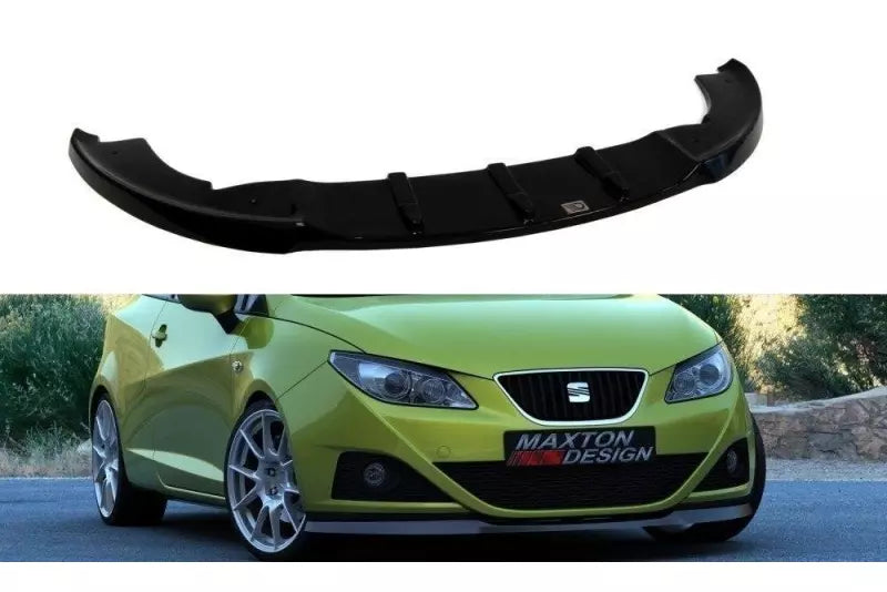 Maxton Design Frontlippe für Seat Ibiza 4 (6J) vor Facelift Hochglanz schwarz – Ansicht 1
