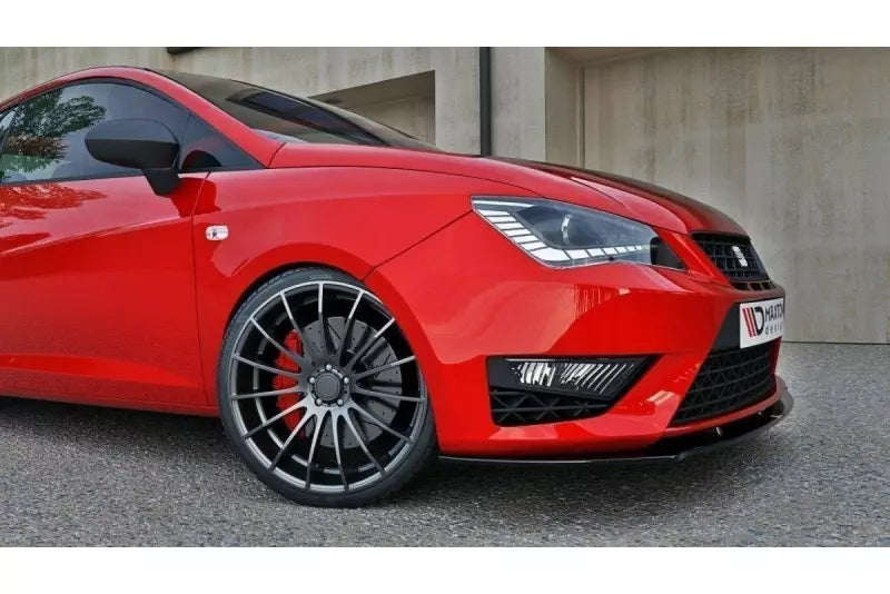 Maxton Design Frontlippe für Seat Ibiza 4 (6J) Cupra Facelift Hochglanz schwarz – Ansicht 1