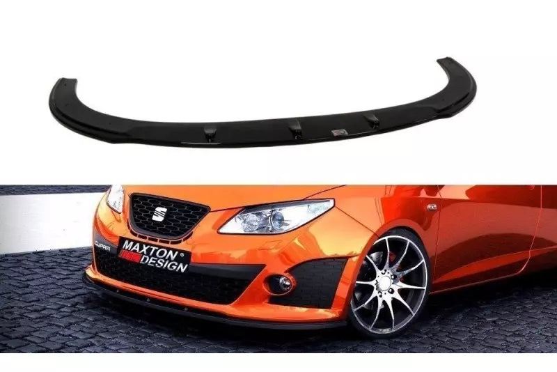 Maxton Design Frontlippe für Seat Ibiza 4 (6J) Cupra vor Facelift Hochglanz schwarz – Ansicht 1