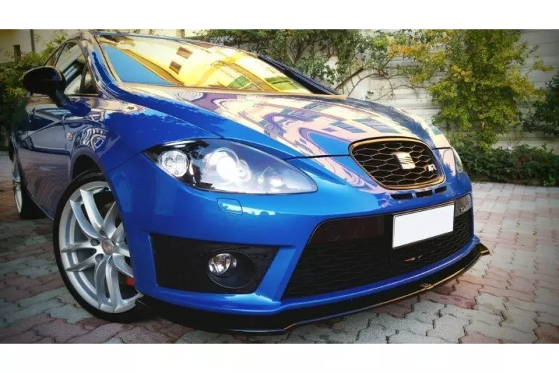Maxton Design Frontlippe V.1 für Seat Leon 2 (Typ 1P) Cupra / FR Facelift Hochglanz schwarz – Ansicht 2