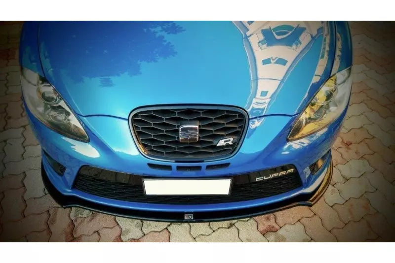 Maxton Design Frontlippe V.1 für Seat Leon 2 (Typ 1P) Cupra / FR Facelift Hochglanz schwarz – Ansicht 3