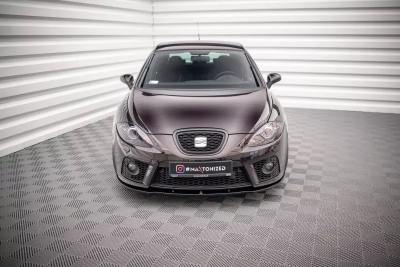 Maxton Design Frontlippe für Seat Leon 2 (Typ 1P) Cupra / FR vor Facelift Hochglanz schwarz – Ansicht 2
