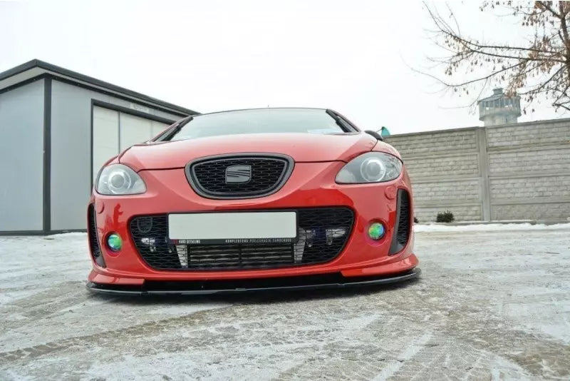 Maxton Design Frontlippe für Seat Leon 2 (Typ 1P) MS Design Hochglanz schwarz – Ansicht 2