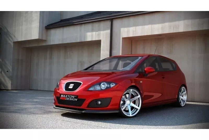 Maxton Design Frontlippe für Seat Leon 2 (Typ 1P) Facelift Hochglanz schwarz – Ansicht 2