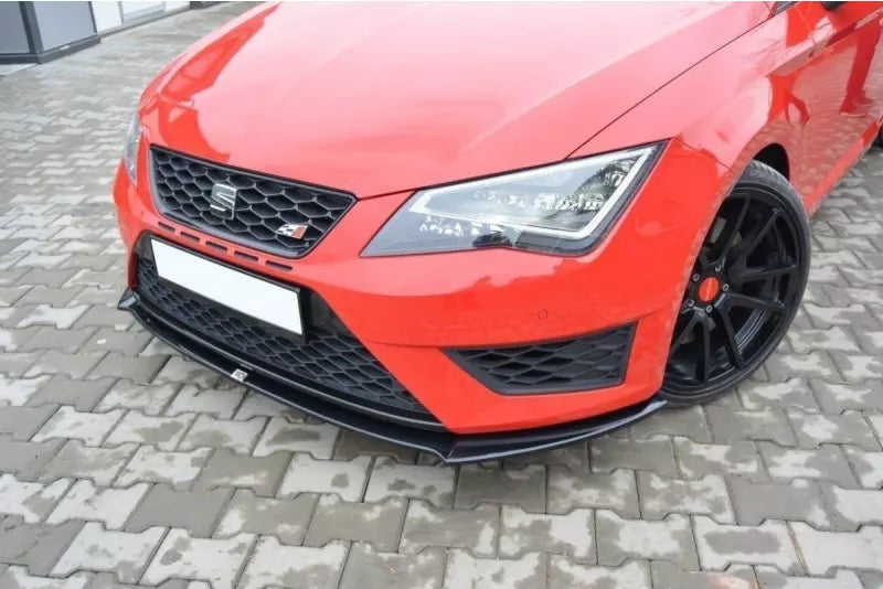 Maxton Design Frontlippe für Seat Leon 3 (Typ 5F) Cupra / FR Hochglanz schwarz – Ansicht 1