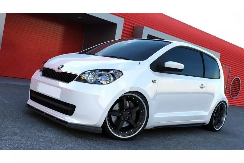 Maxton Design Frontlippe für Skoda Citigo Hochglanz schwarz – Ansicht 1