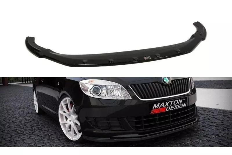 Maxton Design Frontlippe für Skoda Fabia 2 II Facelift Hochglanz schwarz – Ansicht 1