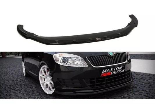 Maxton Design Frontlippe für Skoda Fabia 2 II Facelift Hochglanz schwarz – Ansicht 1