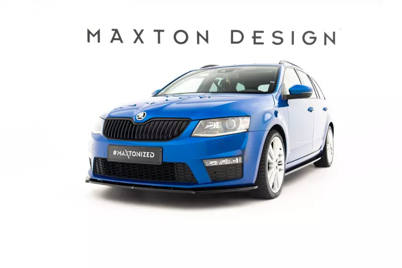 Maxton Design Frontlippe V.1 für Skoda Octavia RS 3 III 5E Hochglanz schwarz – Ansicht 1